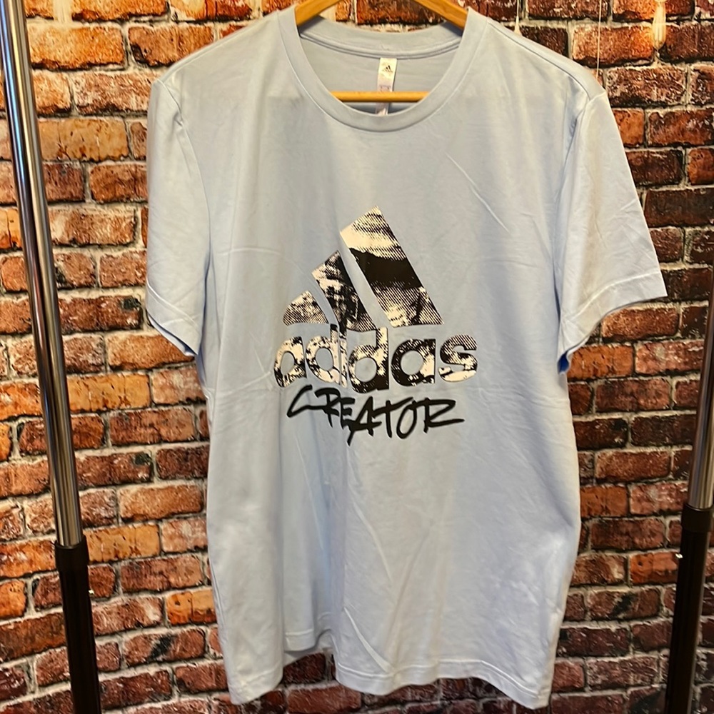 🔥 NEW Adidas climalite men creator blue black athleisure loose large tee